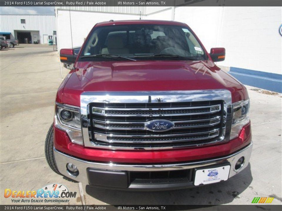 2014 Ford F150 Lariat SuperCrew Ruby Red / Pale Adobe Photo #1
