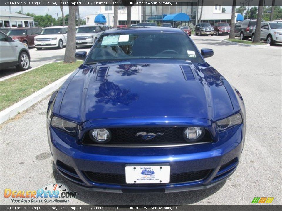 2014 Ford Mustang GT Coupe Deep Impact Blue / Charcoal Black Photo #2