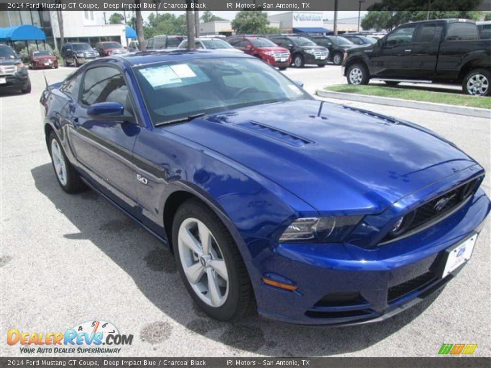 2014 Ford Mustang GT Coupe Deep Impact Blue / Charcoal Black Photo #3