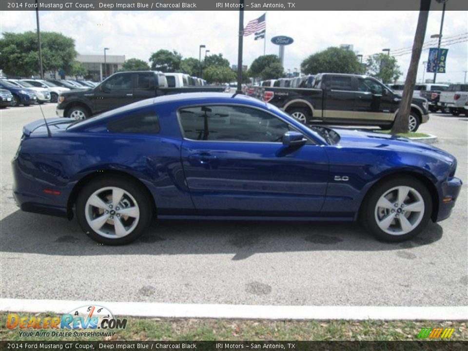 2014 Ford Mustang GT Coupe Deep Impact Blue / Charcoal Black Photo #4