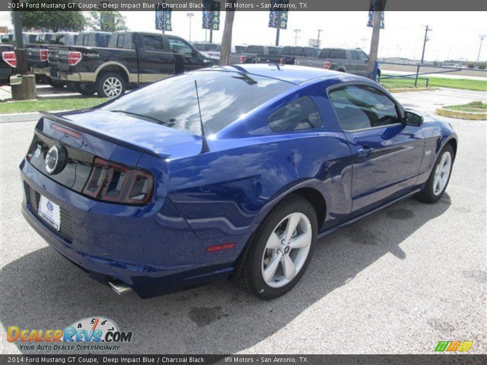 2014 Ford Mustang GT Coupe Deep Impact Blue / Charcoal Black Photo #5