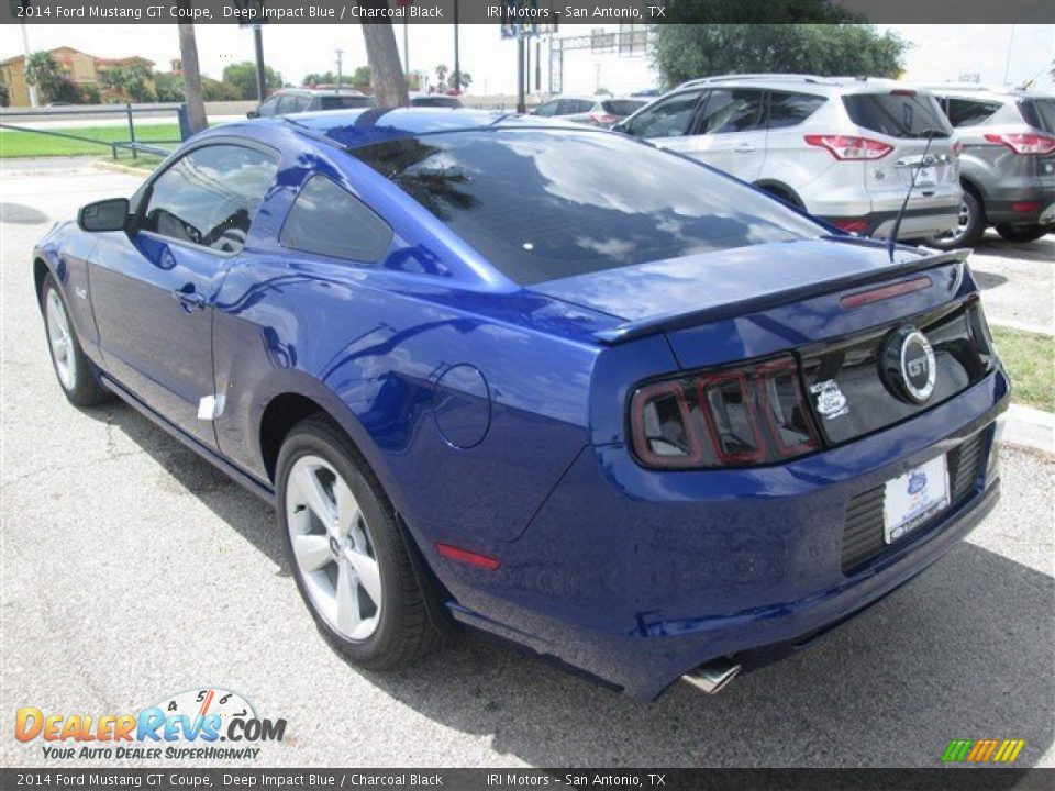 2014 Ford Mustang GT Coupe Deep Impact Blue / Charcoal Black Photo #7