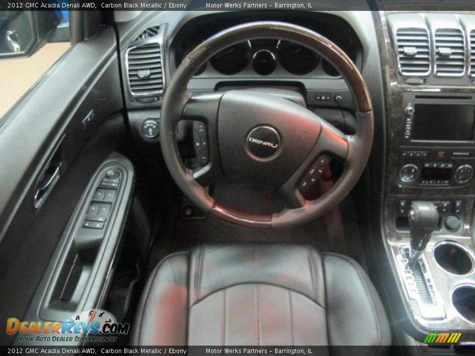 2012 GMC Acadia Denali AWD Carbon Black Metallic / Ebony Photo #25