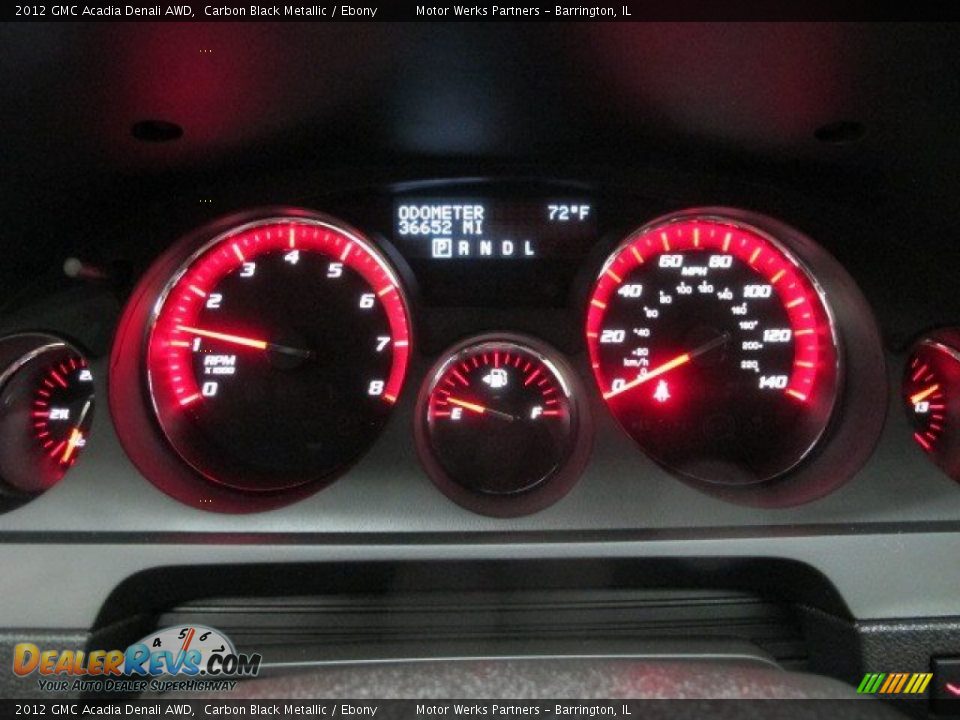 2012 GMC Acadia Denali AWD Carbon Black Metallic / Ebony Photo #28