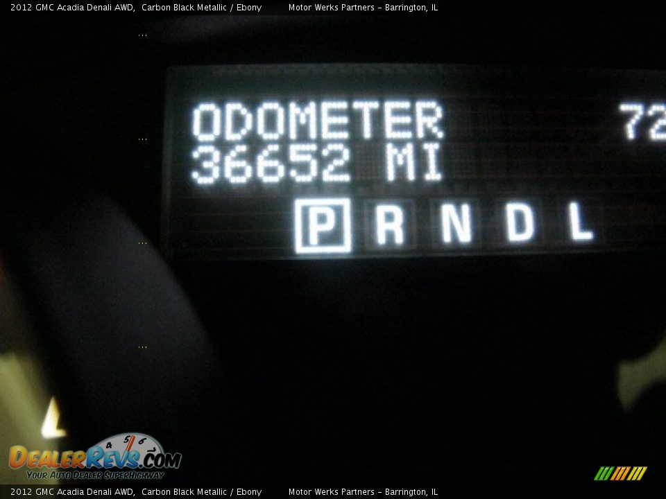 2012 GMC Acadia Denali AWD Carbon Black Metallic / Ebony Photo #29