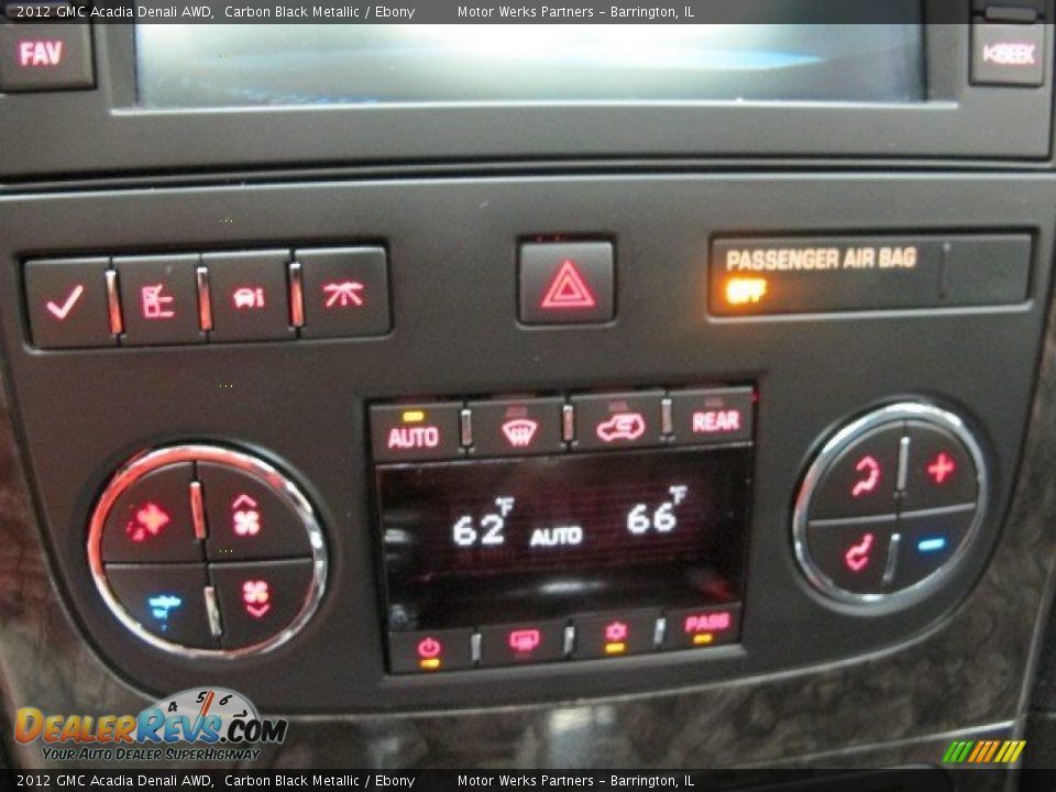 2012 GMC Acadia Denali AWD Carbon Black Metallic / Ebony Photo #33