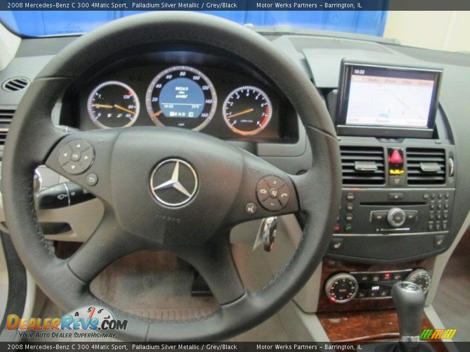 2008 Mercedes-Benz C 300 4Matic Sport Palladium Silver Metallic / Grey/Black Photo #32