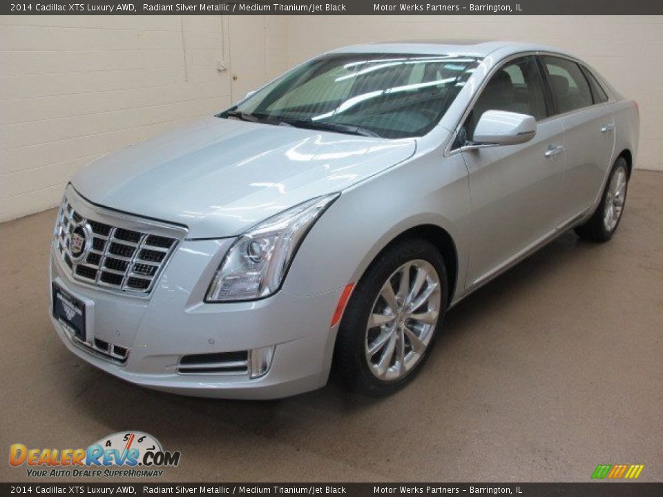 2014 Cadillac XTS Luxury AWD Radiant Silver Metallic / Medium Titanium/Jet Black Photo #3