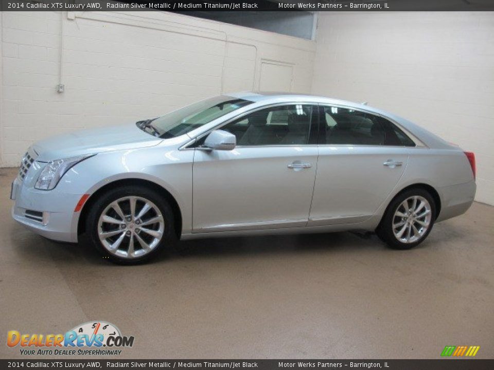2014 Cadillac XTS Luxury AWD Radiant Silver Metallic / Medium Titanium/Jet Black Photo #4