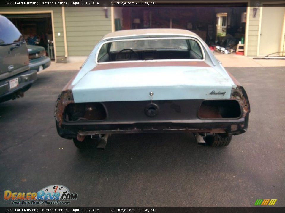 1973 Ford Mustang Hardtop Grande Light Blue / Blue Photo #6