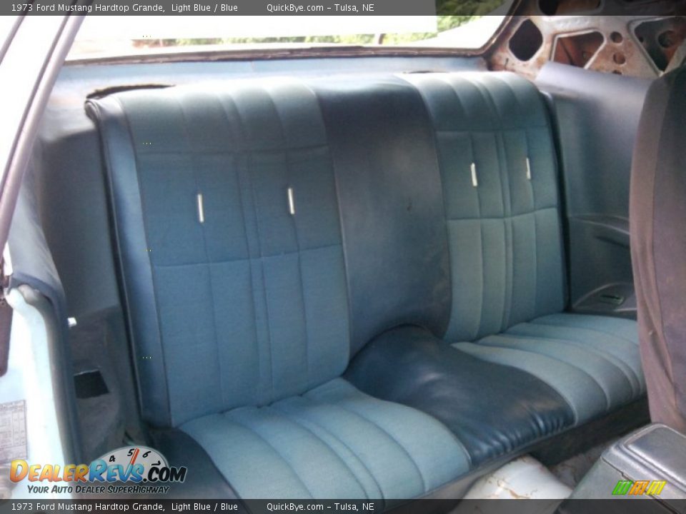 Rear Seat of 1973 Ford Mustang Hardtop Grande Photo #8