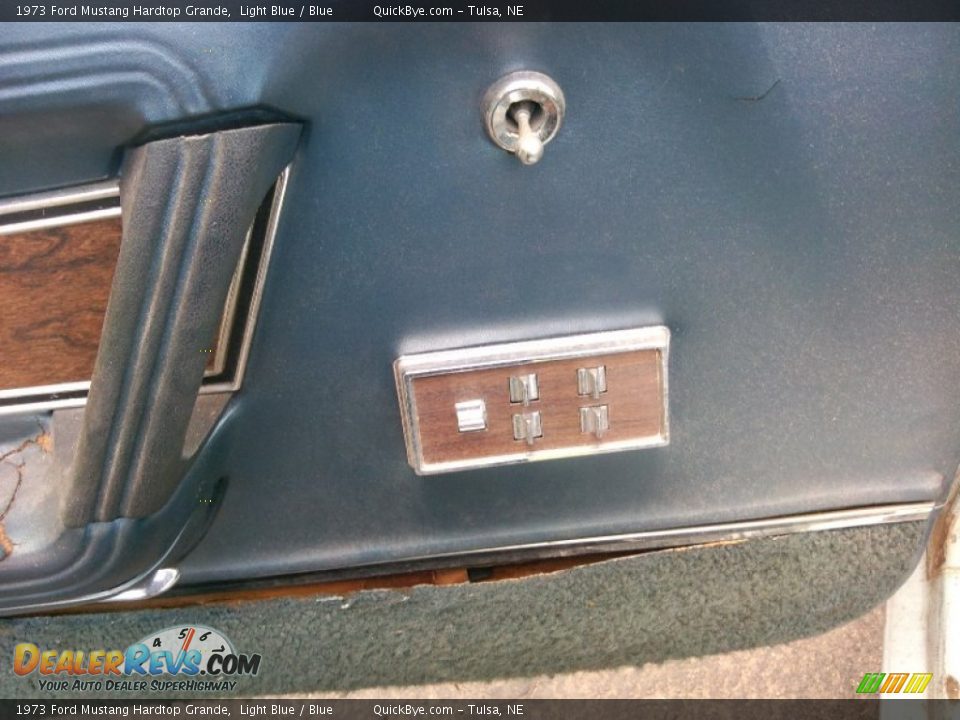 1973 Ford Mustang Hardtop Grande Light Blue / Blue Photo #11