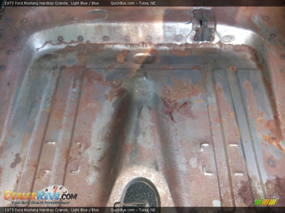 1973 Ford Mustang Hardtop Grande Light Blue / Blue Photo #14