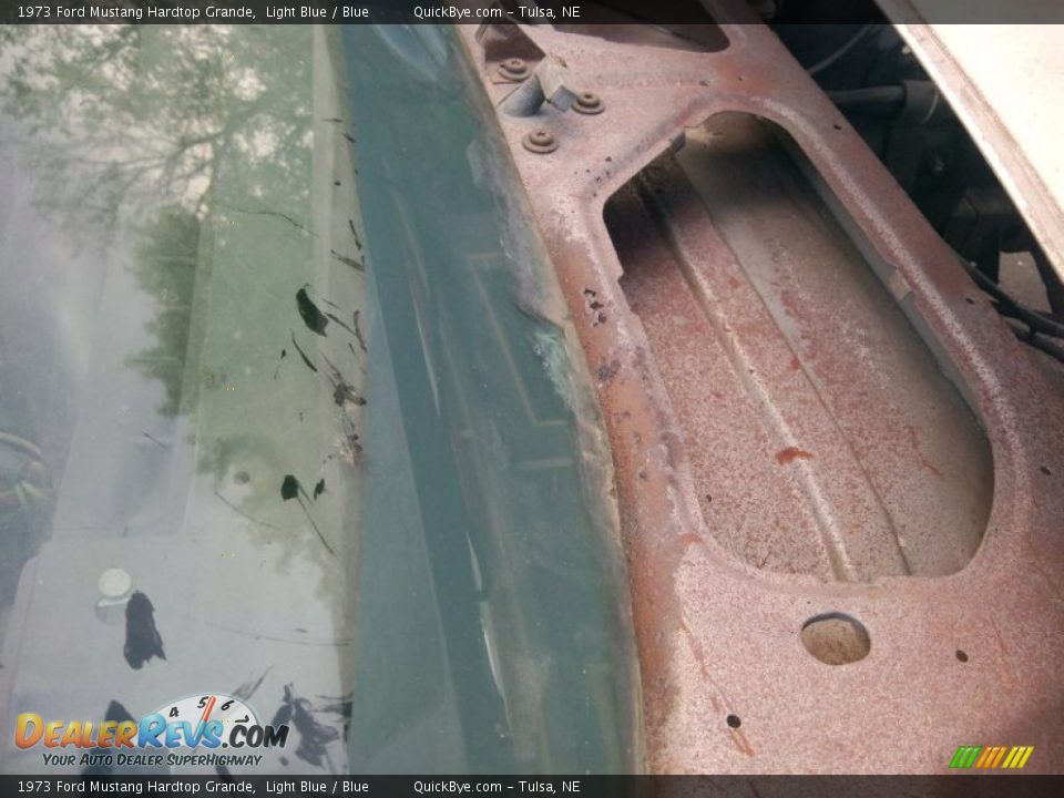 1973 Ford Mustang Hardtop Grande Light Blue / Blue Photo #16