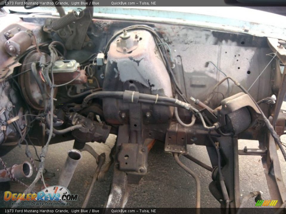 1973 Ford Mustang Hardtop Grande Light Blue / Blue Photo #19