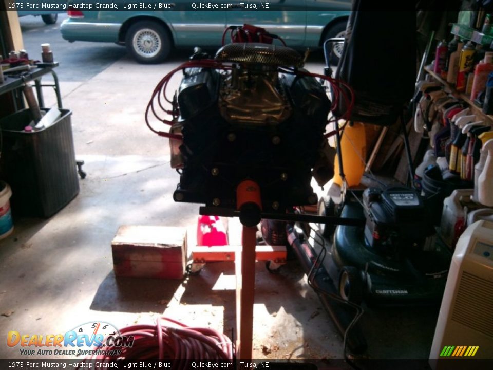 1973 Ford Mustang Hardtop Grande Light Blue / Blue Photo #21
