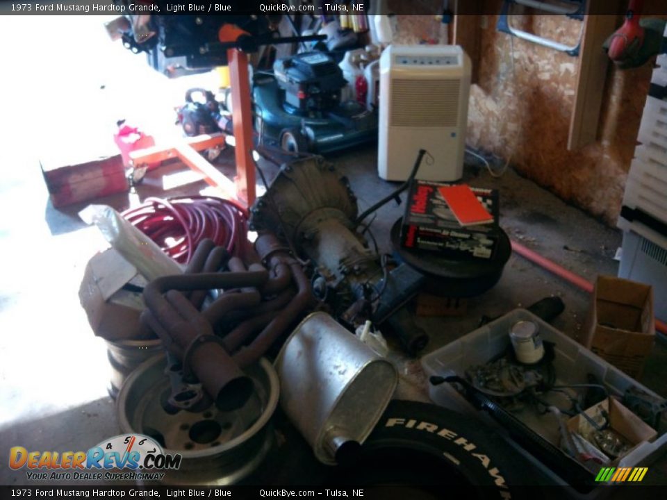 1973 Ford Mustang Hardtop Grande Light Blue / Blue Photo #22