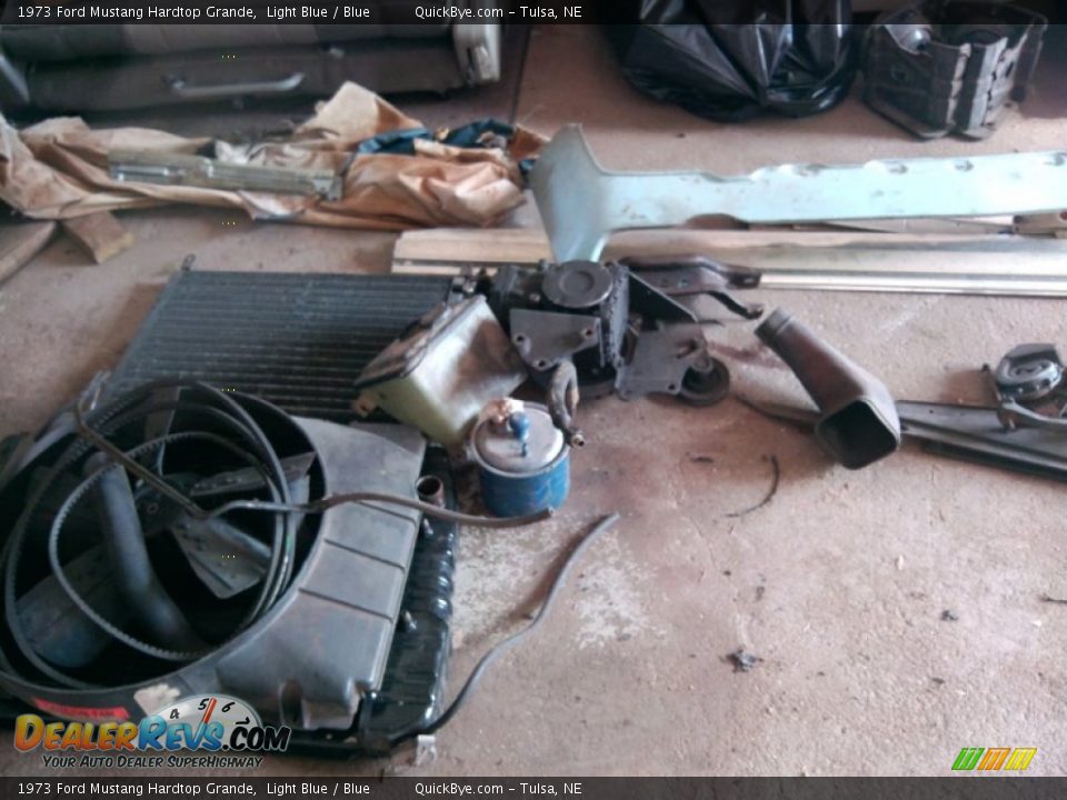 1973 Ford Mustang Hardtop Grande Light Blue / Blue Photo #23