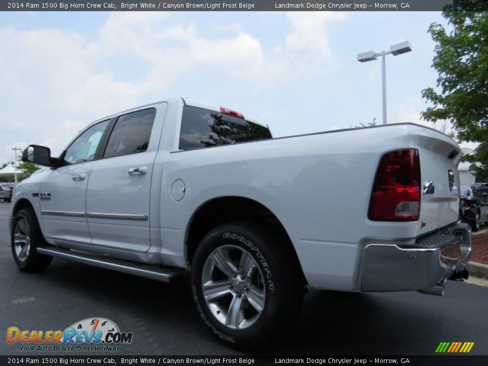 2014 Ram 1500 Big Horn Crew Cab Bright White / Canyon Brown/Light Frost Beige Photo #2