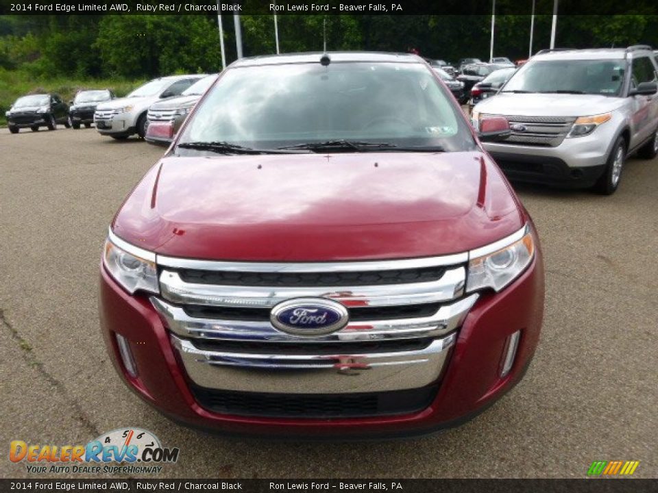 2014 Ford Edge Limited AWD Ruby Red / Charcoal Black Photo #3