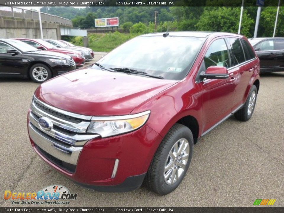 2014 Ford Edge Limited AWD Ruby Red / Charcoal Black Photo #4
