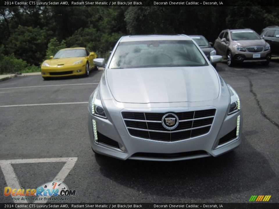 2014 Cadillac CTS Luxury Sedan AWD Radiant Silver Metallic / Jet Black/Jet Black Photo #2