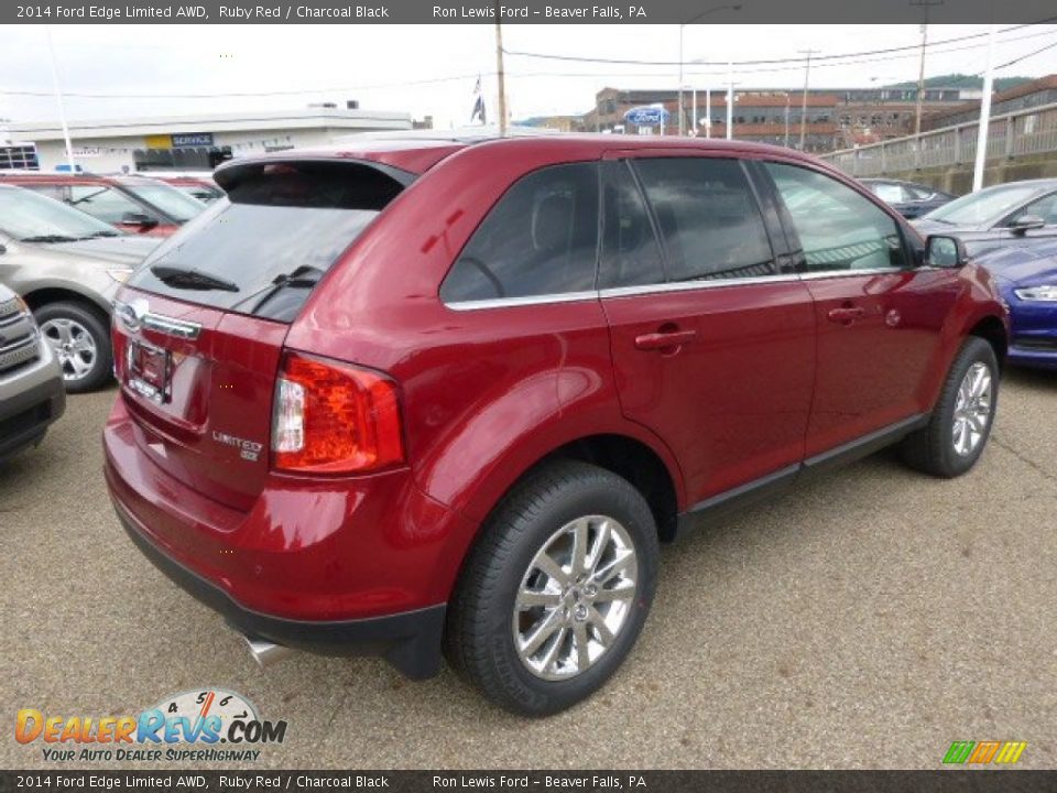 2014 Ford Edge Limited AWD Ruby Red / Charcoal Black Photo #8