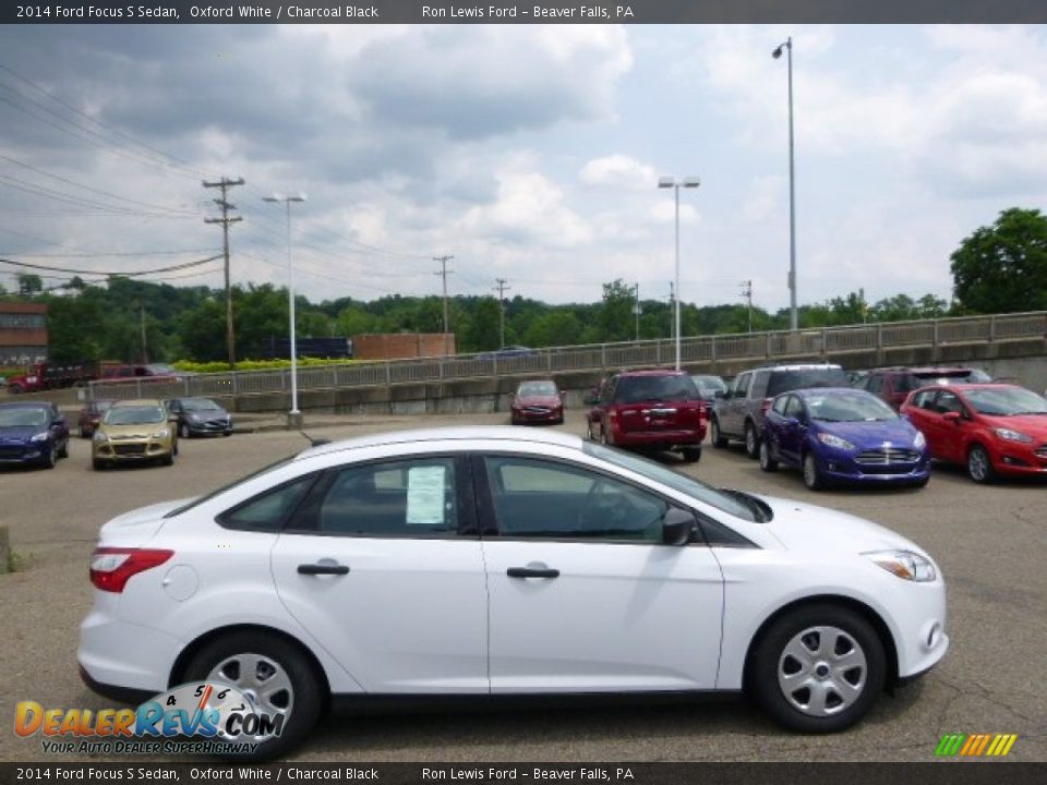 2014 Ford Focus S Sedan Oxford White / Charcoal Black Photo #1