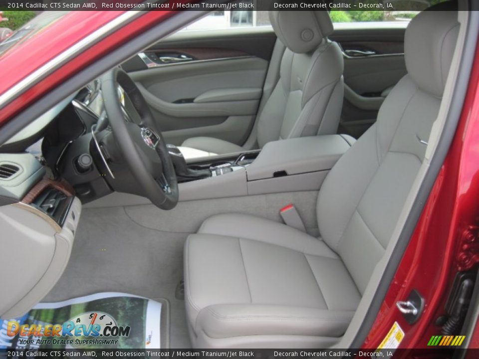 2014 Cadillac CTS Sedan AWD Red Obsession Tintcoat / Medium Titanium/Jet Black Photo #6