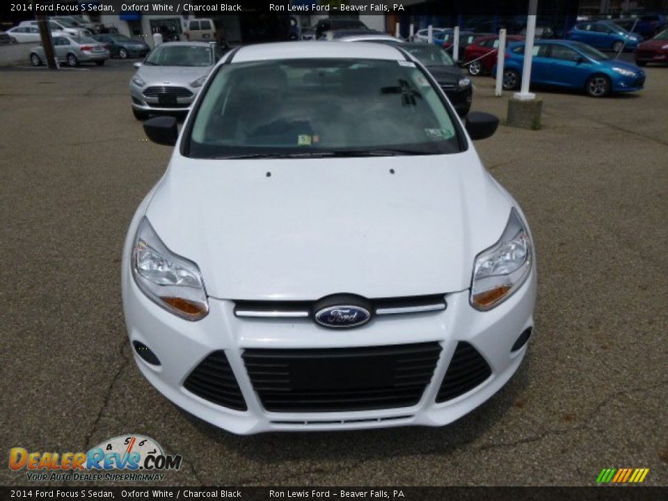 2014 Ford Focus S Sedan Oxford White / Charcoal Black Photo #3