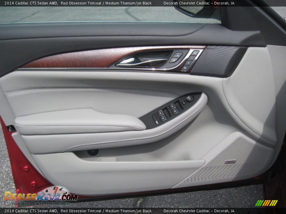 2014 Cadillac CTS Sedan AWD Red Obsession Tintcoat / Medium Titanium/Jet Black Photo #9