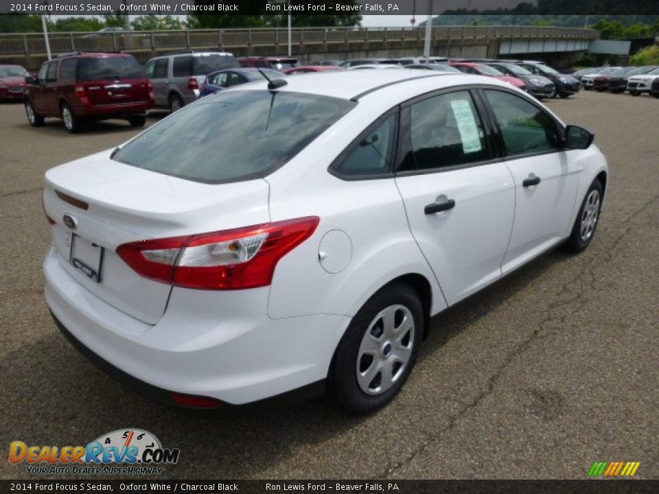 2014 Ford Focus S Sedan Oxford White / Charcoal Black Photo #8