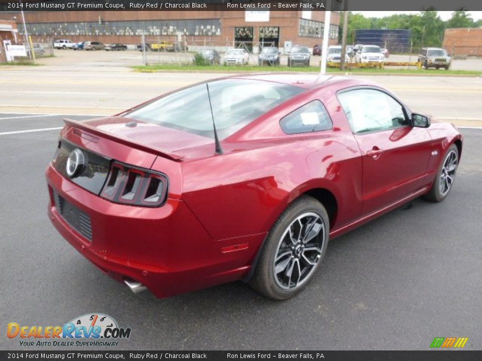 2014 Ford Mustang GT Premium Coupe Ruby Red / Charcoal Black Photo #8