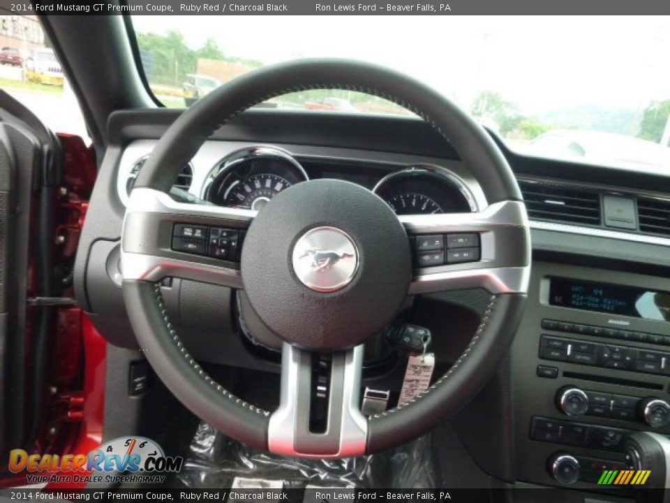 2014 Ford Mustang GT Premium Coupe Steering Wheel Photo #19