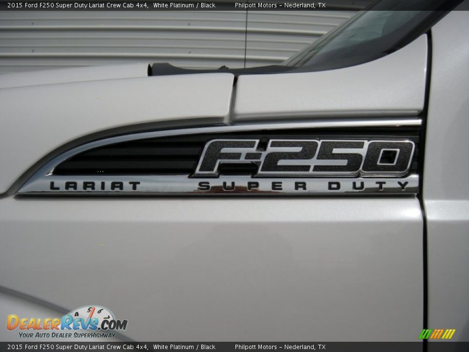 2015 Ford F250 Super Duty Lariat Crew Cab 4x4 White Platinum / Black Photo #13
