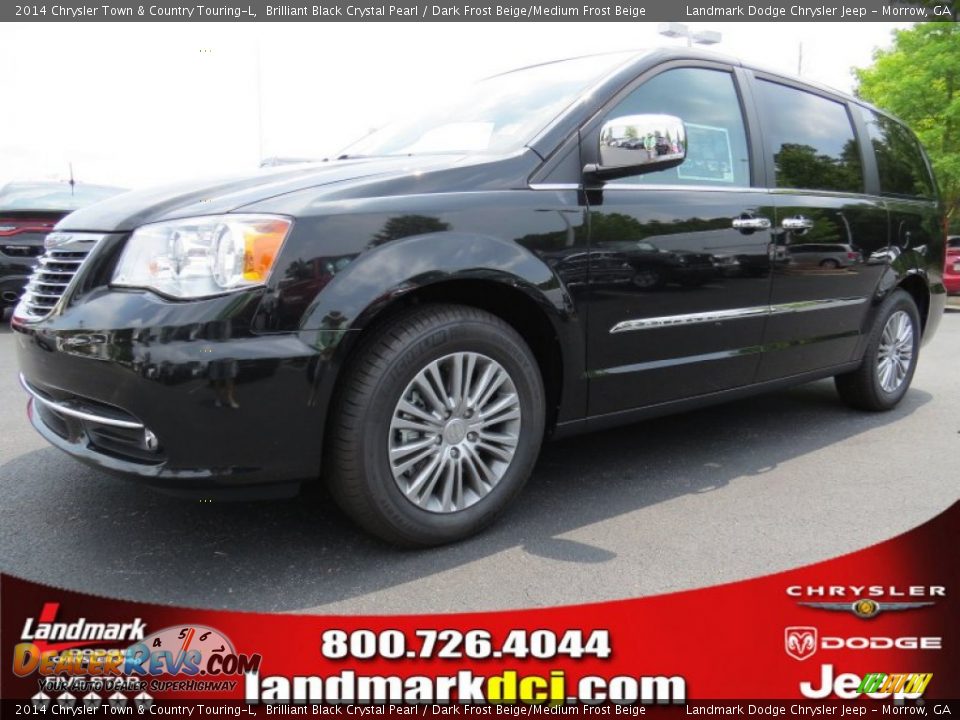 2014 Chrysler Town & Country Touring-L Brilliant Black Crystal Pearl / Dark Frost Beige/Medium Frost Beige Photo #1