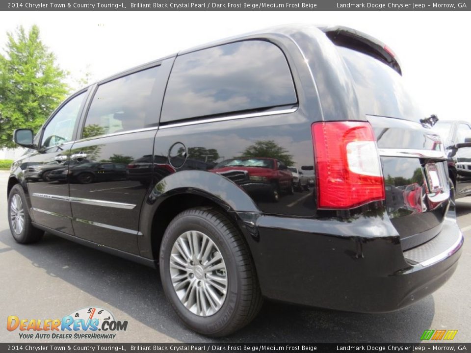 2014 Chrysler Town & Country Touring-L Brilliant Black Crystal Pearl / Dark Frost Beige/Medium Frost Beige Photo #2