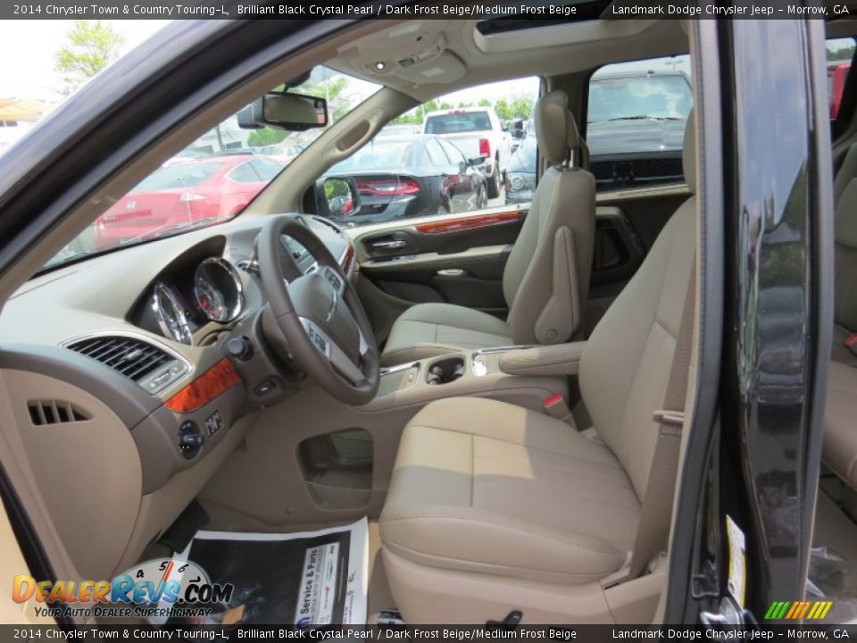 2014 Chrysler Town & Country Touring-L Brilliant Black Crystal Pearl / Dark Frost Beige/Medium Frost Beige Photo #6