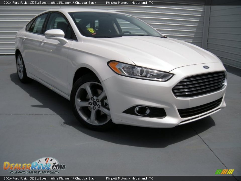 2014 Ford Fusion SE EcoBoost White Platinum / Charcoal Black Photo #1