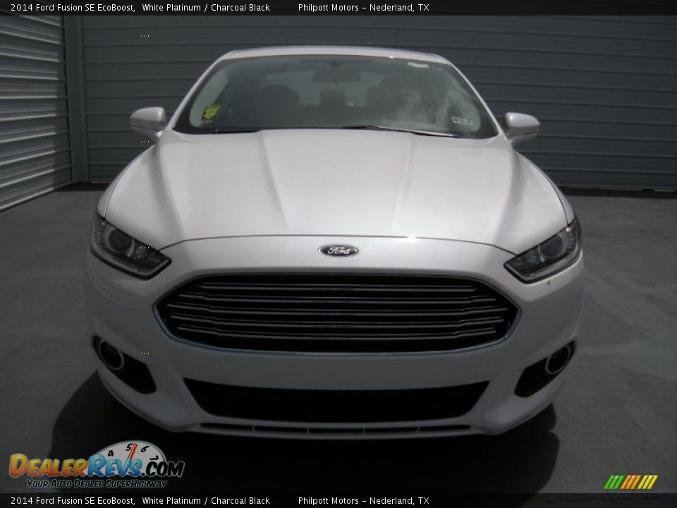2014 Ford Fusion SE EcoBoost White Platinum / Charcoal Black Photo #8