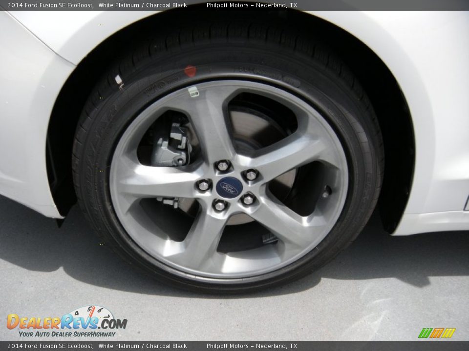 2014 Ford Fusion SE EcoBoost White Platinum / Charcoal Black Photo #11