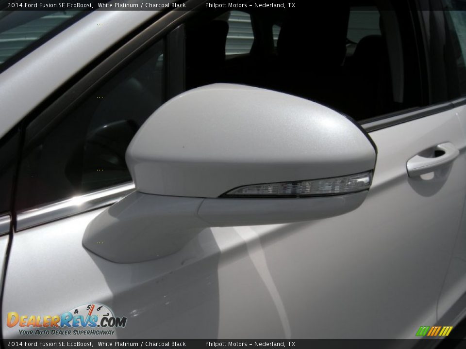 2014 Ford Fusion SE EcoBoost White Platinum / Charcoal Black Photo #12