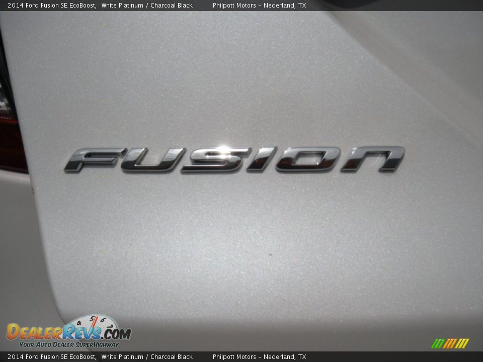 2014 Ford Fusion SE EcoBoost White Platinum / Charcoal Black Photo #14