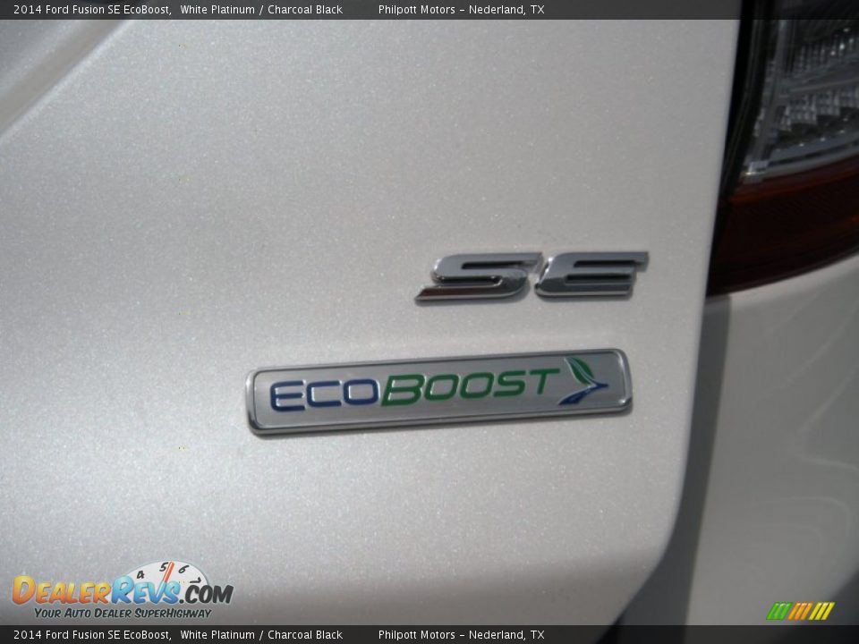 2014 Ford Fusion SE EcoBoost White Platinum / Charcoal Black Photo #15
