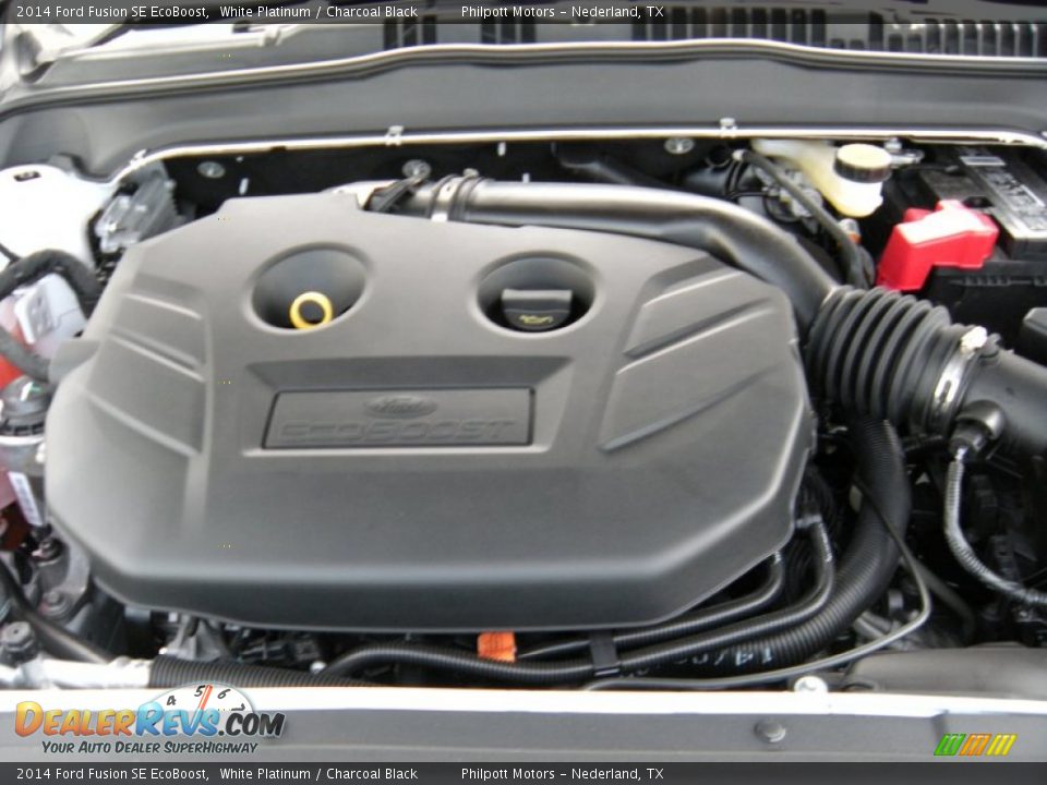 2014 Ford Fusion SE EcoBoost White Platinum / Charcoal Black Photo #17