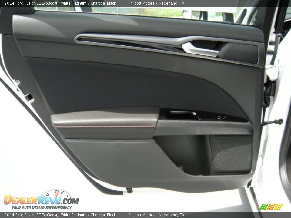 2014 Ford Fusion SE EcoBoost White Platinum / Charcoal Black Photo #19
