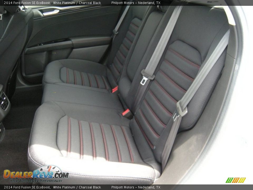 2014 Ford Fusion SE EcoBoost White Platinum / Charcoal Black Photo #20