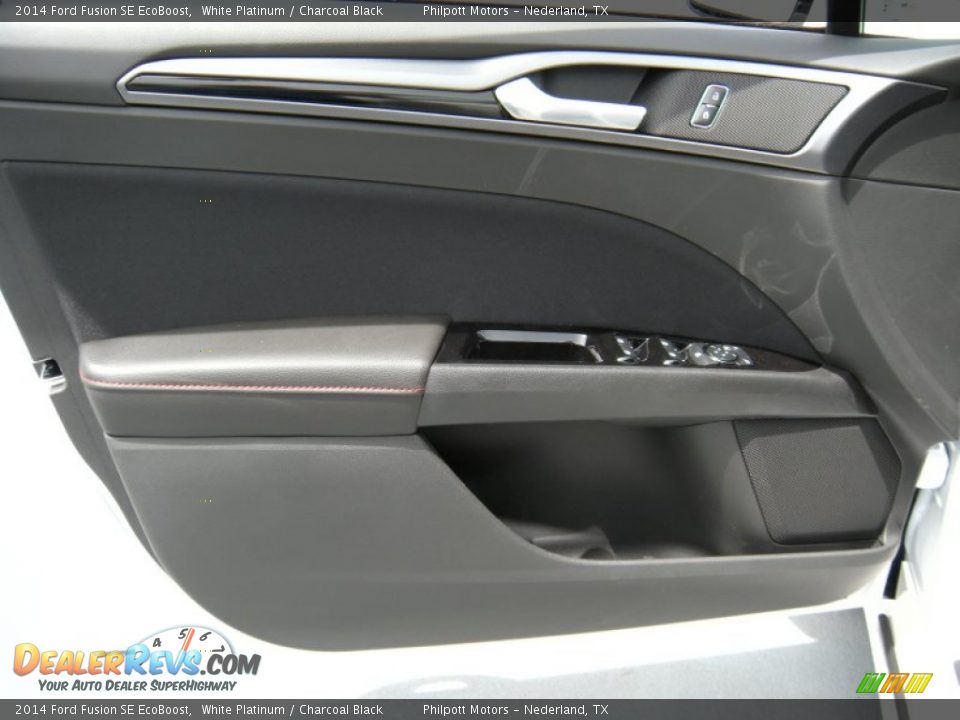 2014 Ford Fusion SE EcoBoost White Platinum / Charcoal Black Photo #21