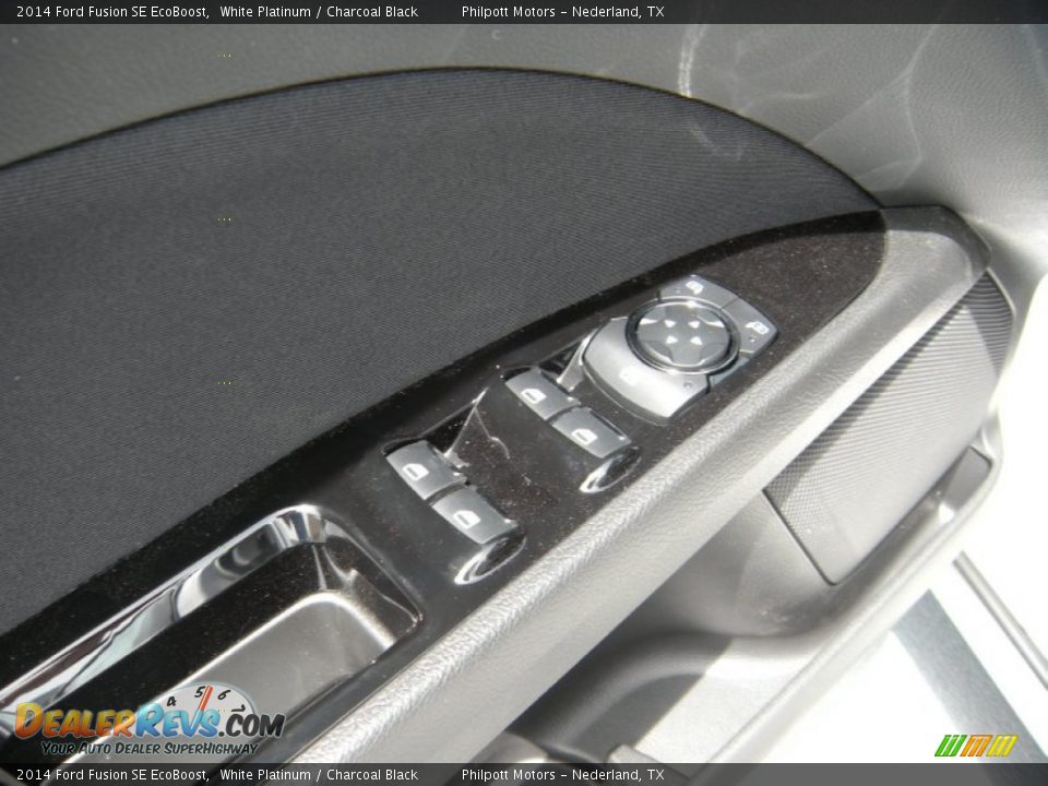 2014 Ford Fusion SE EcoBoost White Platinum / Charcoal Black Photo #22