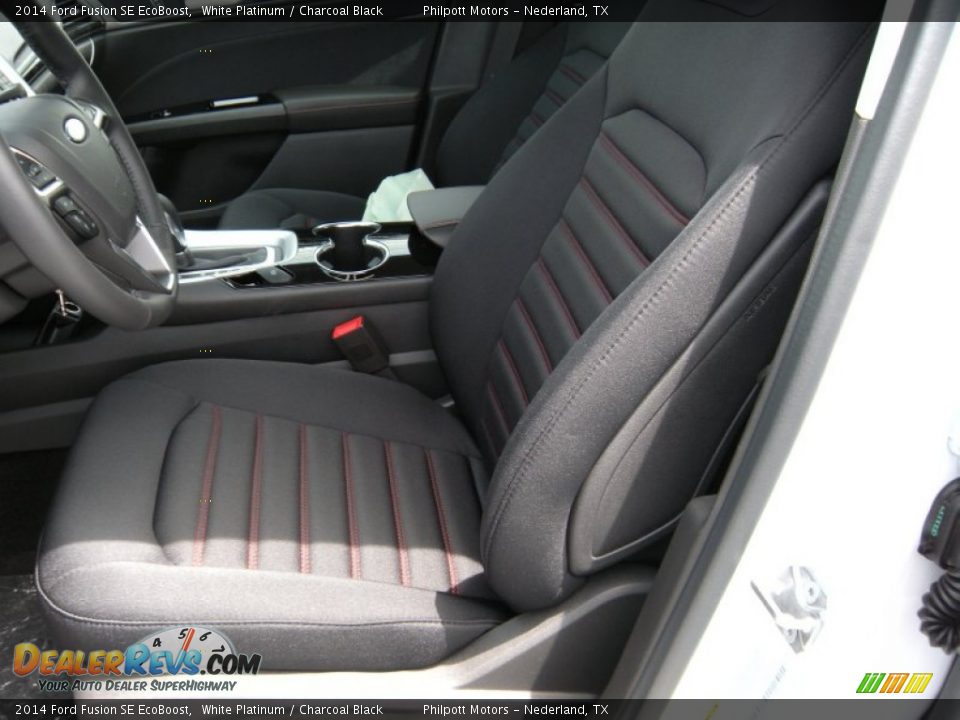 2014 Ford Fusion SE EcoBoost White Platinum / Charcoal Black Photo #23